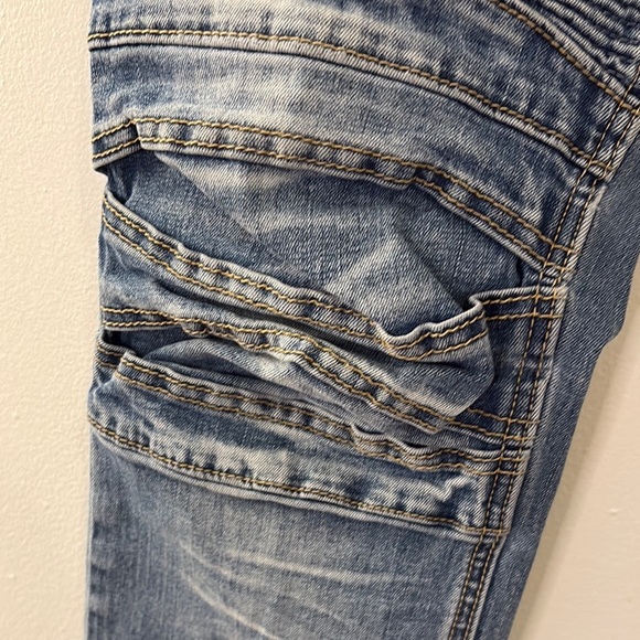 Victorious Blue Skinny Distressed Denim Pants Size 34 Men’s - Picture 3 of 7